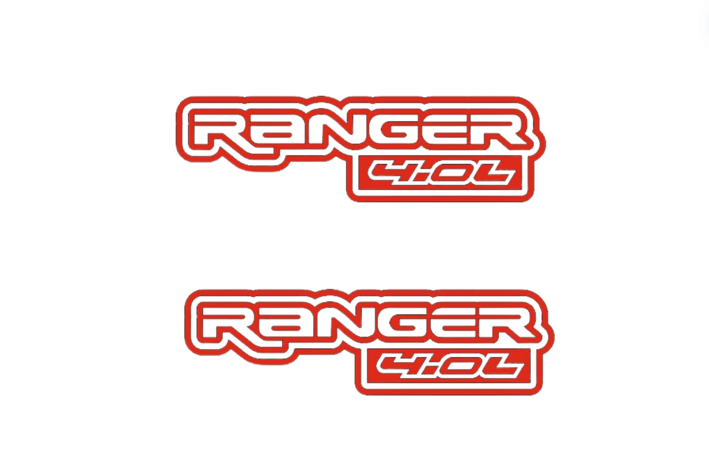 Ford Ranger emblem for fenders with Ranger 4.0L logo