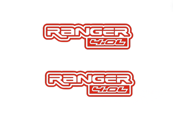 Ford Ranger Emblem & Badge Set - Grille and Tailgate Ranger 4.0L logo