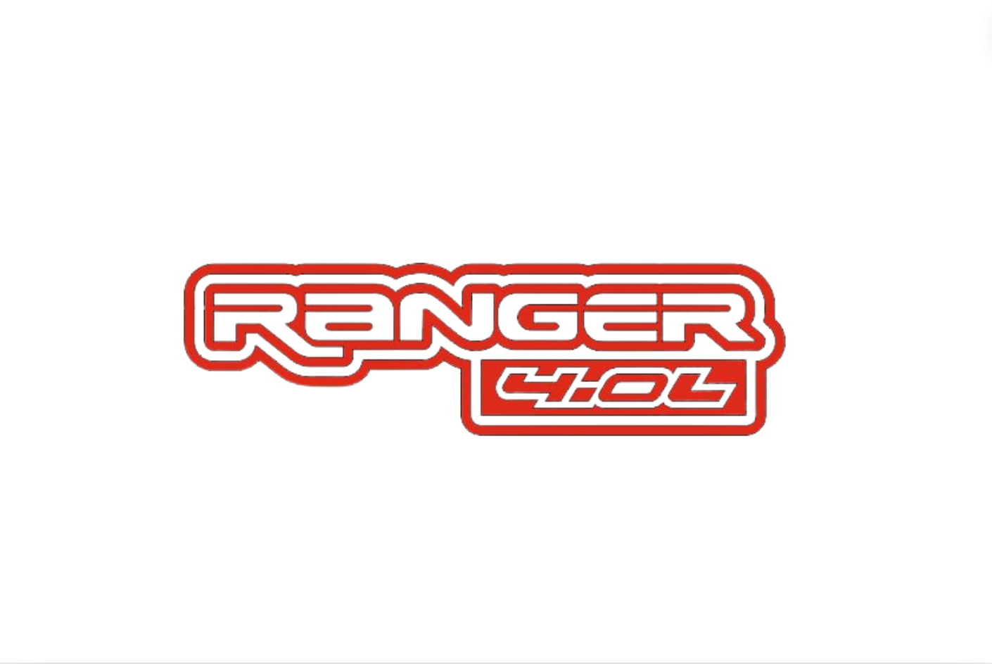Ford Ranger Radiator grille emblem with Ranger 4.0L logo
