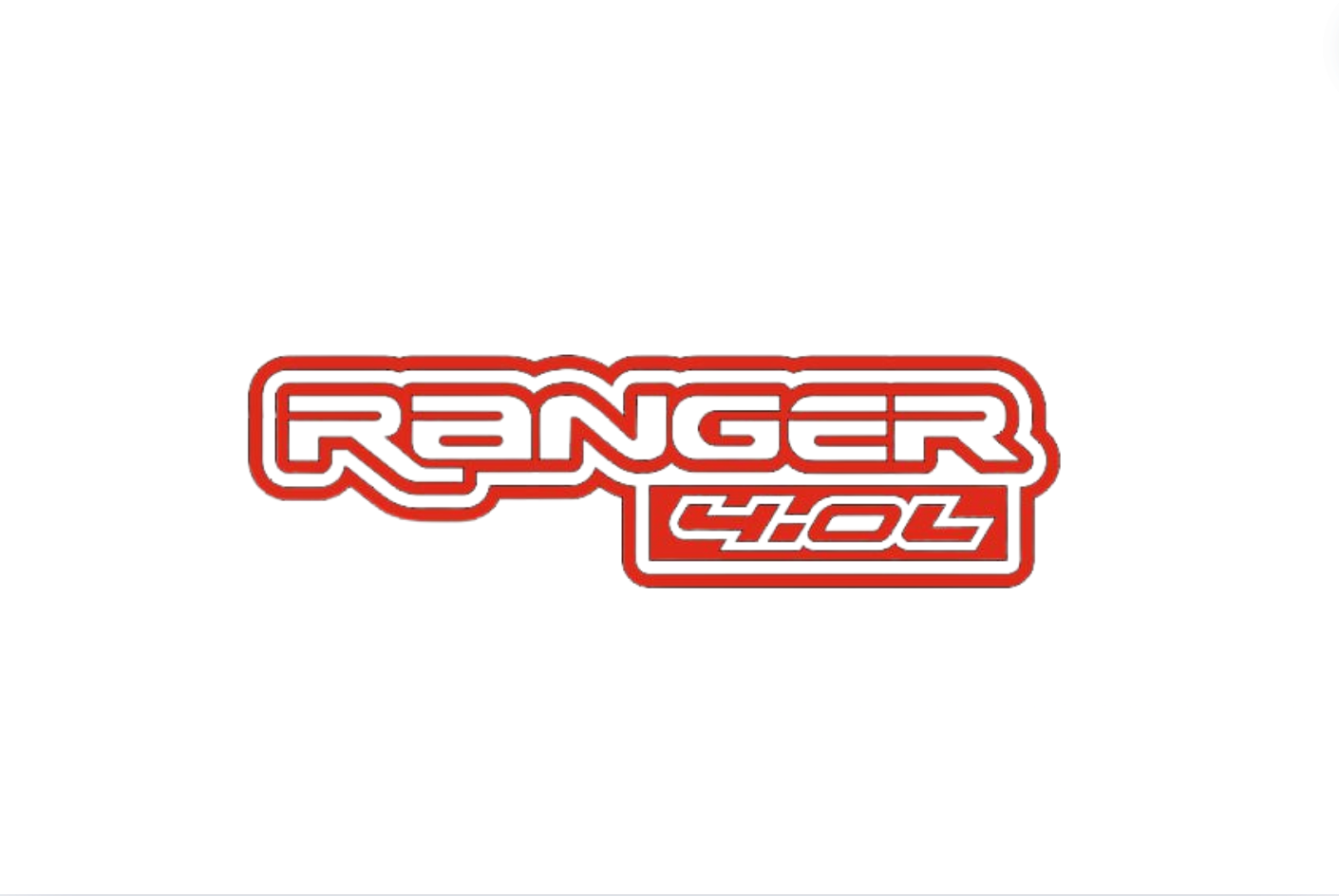 Ford Ranger Emblem & Badges set with Ranger 4.0L logo