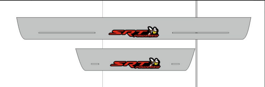 Dodge Charger 2011+ Door Sill Led Plate With SRT Powered + Scat pack Logo Dodge Led Door Sills opdesign