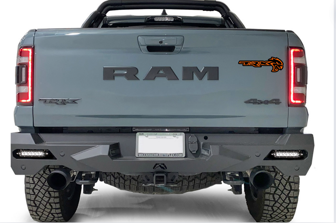 Dodge Emblem & Badge Set - Grille and Tailgate TRX + Hellcat logo Dodge emblems decoinfabric ORANGE