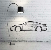 Metal Car Wall art Decor Porsche 911 (991) 2011+ (type SIDE) Porsche Wall Art Decoin Fabric 500 mm (19.6