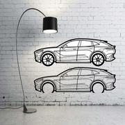 Metal Car Wall art Decor Aston Martin DBX 2020+ (type SIDE) Aston Martin Wall Art Decoin Fabric