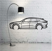 Metal Car Wall art Decor Aston Martin DBX 2020+ (type SIDE) Aston Martin Wall Art Decoin Fabric 500 mm (19.6