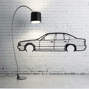 Metal Car Wall art Decor BMW 5 E34 1987-1996 (type SIDE) BMW Wall Art Decoin Fabric 500 mm (19.6