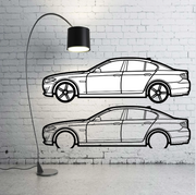 Metal Car Wall art Decor BMW 5 F10 2009-2017 (type SIDE) BMW Wall Art Decoin Fabric