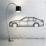 Metal Car Wall art Decor BMW 5 G30 4D 2017-2023 (type SIDE) BMW Wall Art Decoin Fabric 500 mm (19.6