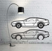 Metal Car Wall art Decor DeLorean DMC-12 1981-1983 (type SIDE) wall Decoin Fabric