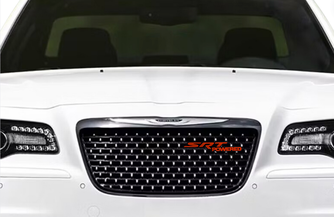 Chrysler Radiator grille emblem with SRT Powered logo Chrysler emblems decoinfabric