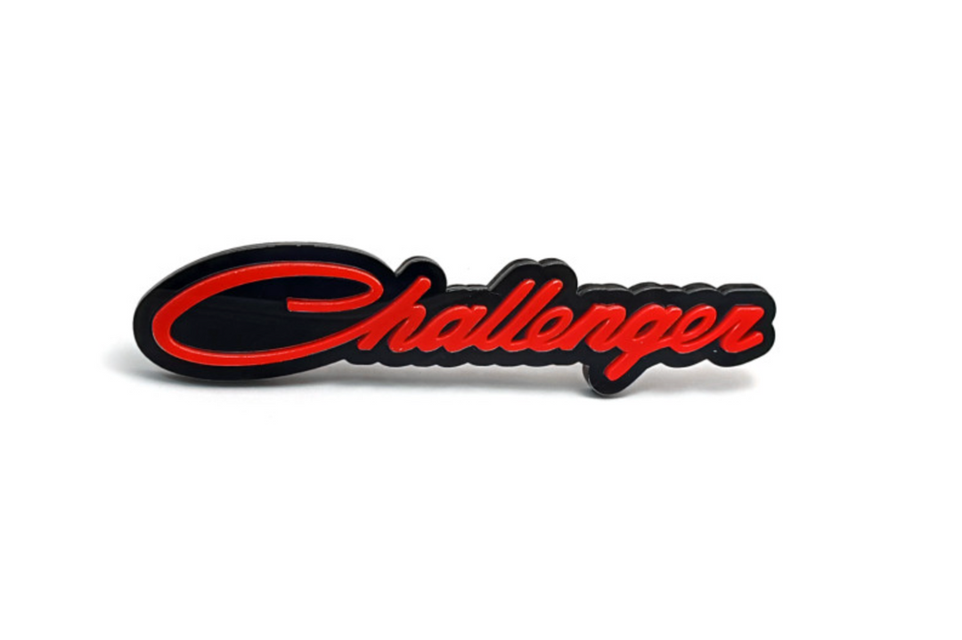 Dodge Emblem & Badges set with Challenger logo (Big Size) Dodge emblems decoinfabric BLACK RED