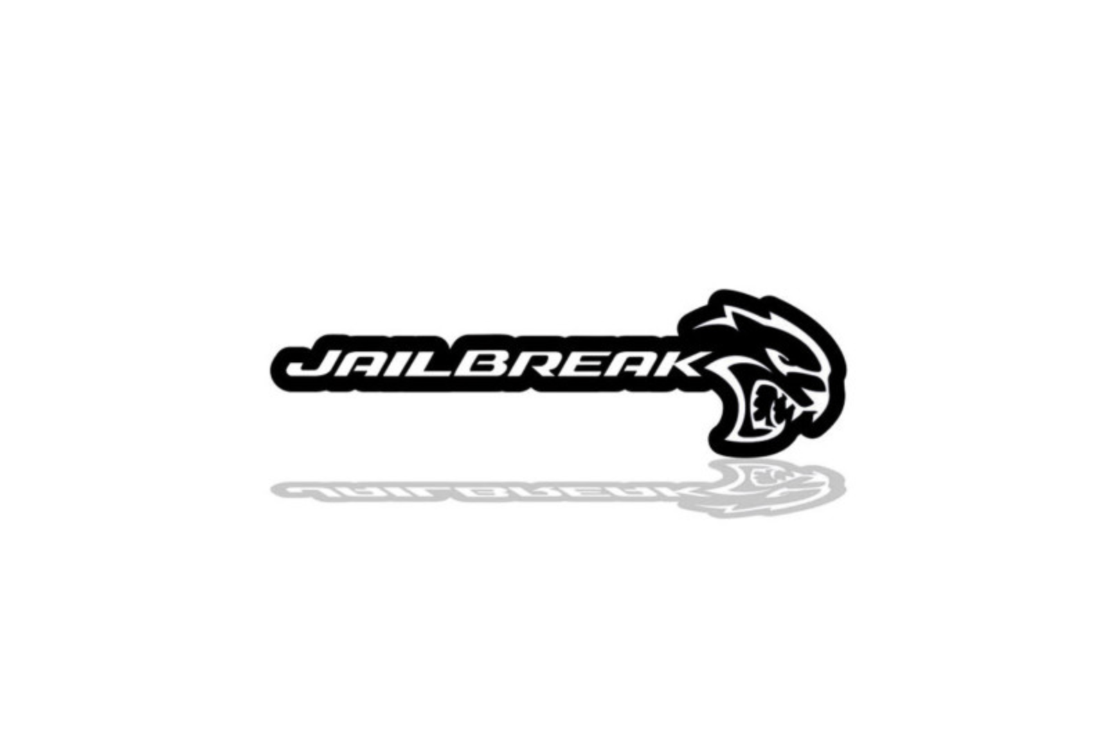 Dodge tailgate trunk rear emblem with Jailbreak Hellcat logo