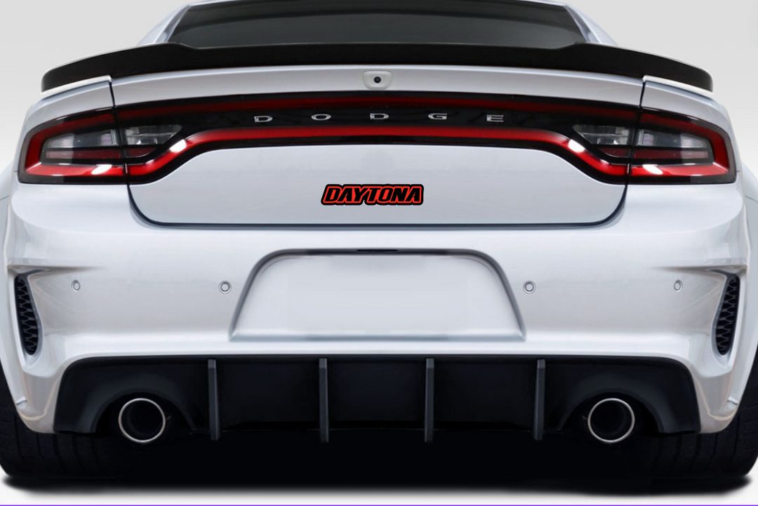 Dodge tailgate trunk rear emblem with Daytona logo (Type 3) Dodge emblems decoinfabric