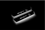 Dodge Durango III 2011+ Door Sill Led Plate With SRT HELLCAT Logo (Type 2) Rear Dodge Led Door Sills opdesign