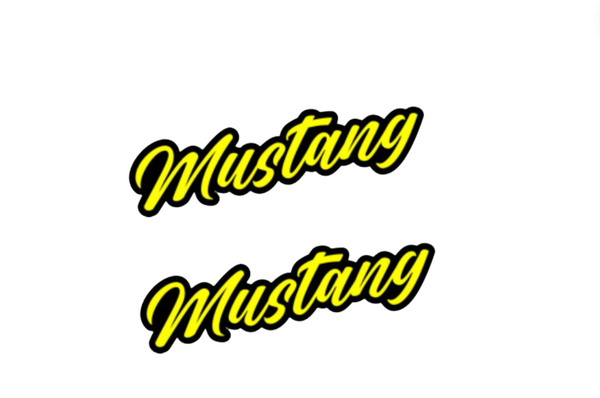 Ford Mustang emblem for fenders with Mustang logo