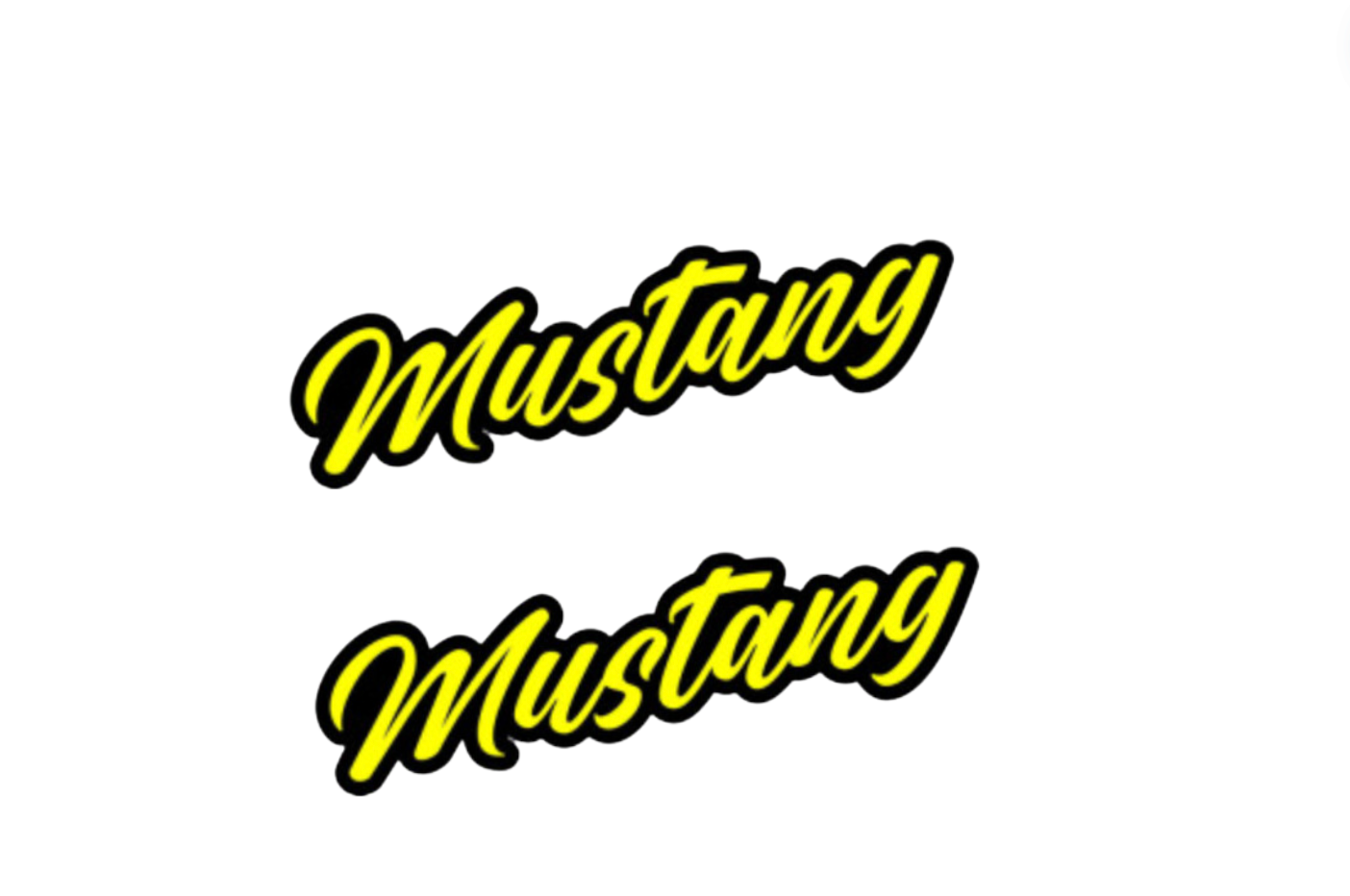 Ford Mustang Emblem & Badge Set - Grille and Tailgate Mustang logo Ford emblems decoinfabric YELLOW