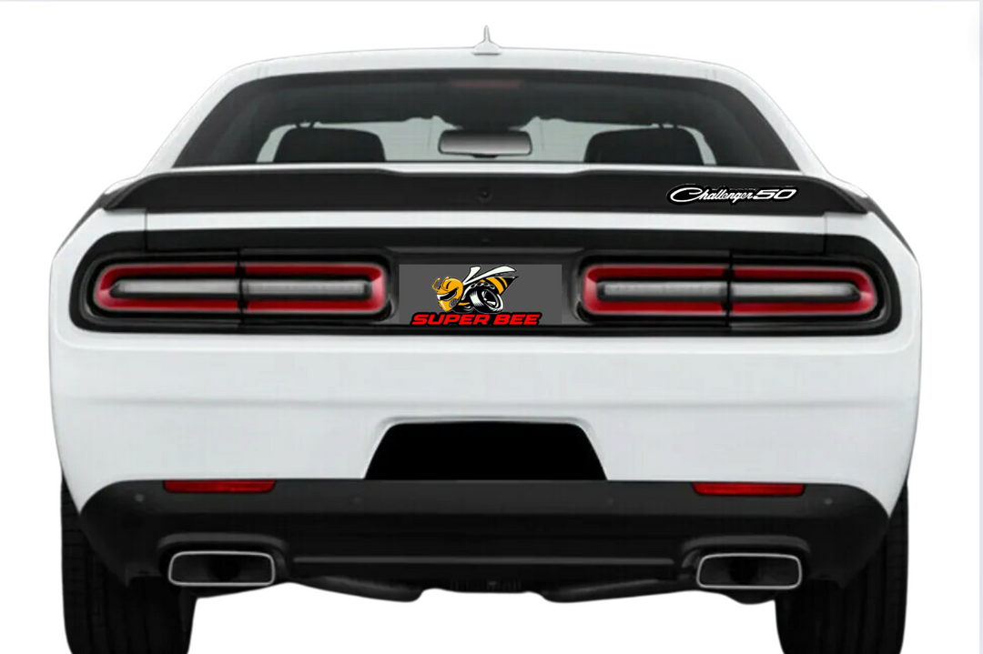 Dodge Challenger trunk rear emblem between tail lights with Super Bee logo (type 2) Dodge emblems decoinfabric