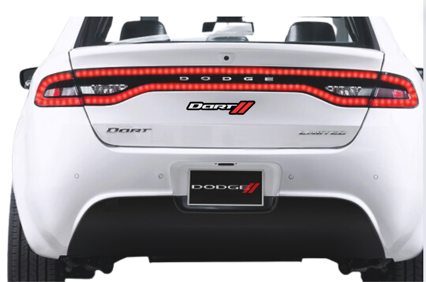 Dodge tailgate trunk rear emblem with Dart + Dodge logo