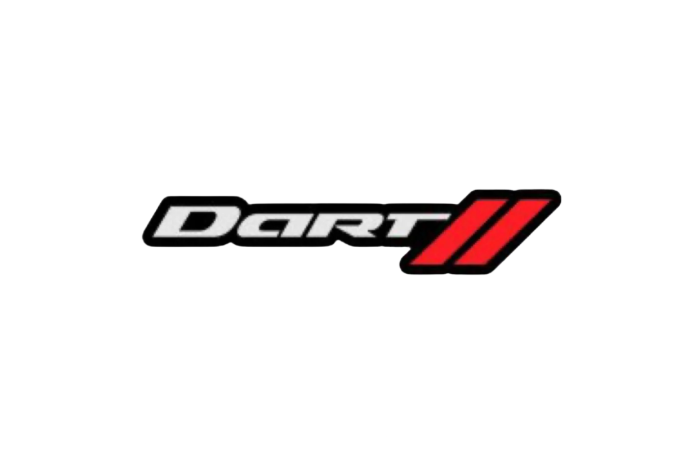 Dodge Radiator grille emblem with Dart + Dodge logo Dodge emblems decoinfabric BLACK WHITE