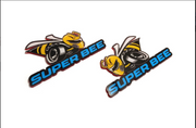 Dodge Emblem & Badges set with Super Bee logo (Type 2) Dodge emblems decoinfabric BLUE