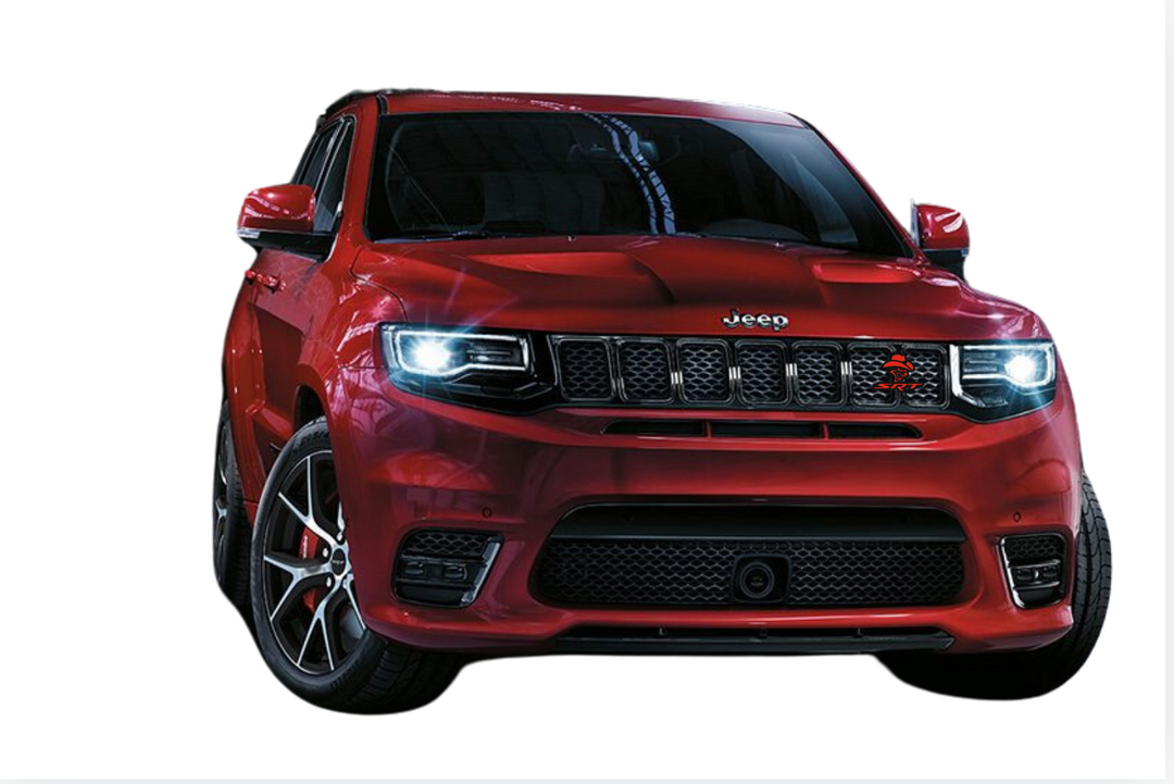 JEEP Radiator grille emblem with Hellcat Cowboy SRT logo Jeep emblems decoinfabric