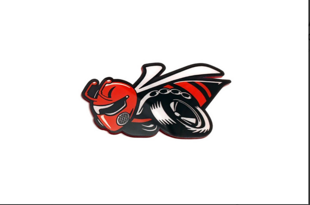 Dodge tailgate trunk rear emblem with 1320 Scat Pack logo (type 3) Dodge emblems decoinfabric