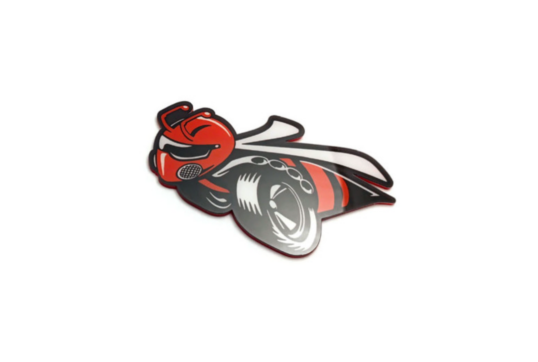 Dodge tailgate trunk rear emblem with 1320 Scat Pack logo (type 3) Dodge emblems decoinfabric