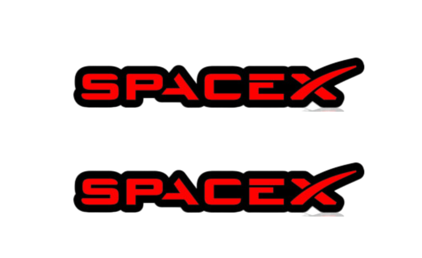 Tesla emblem for fenders with SpaceX logo