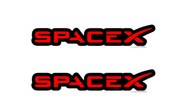 Tesla emblem for fenders with SpaceX logo Tesla emblems decoinfabric