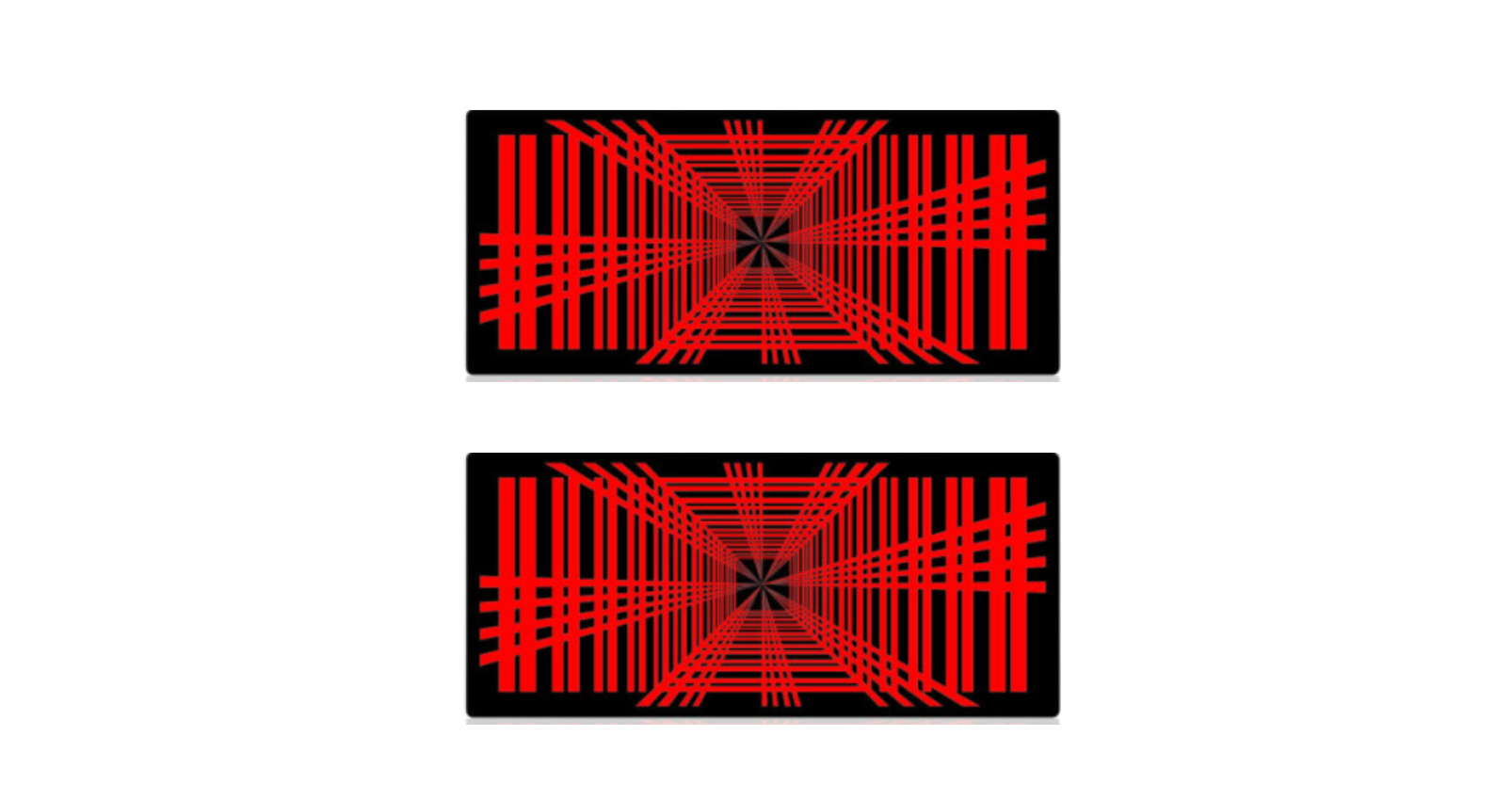 Tesla Emblem & Badge Set - Grille and Tailgate Plaid logo Tesla emblems decoinfabric RED