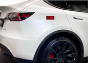 Tesla emblem for fenders with Plaid logo Tesla emblems decoinfabric