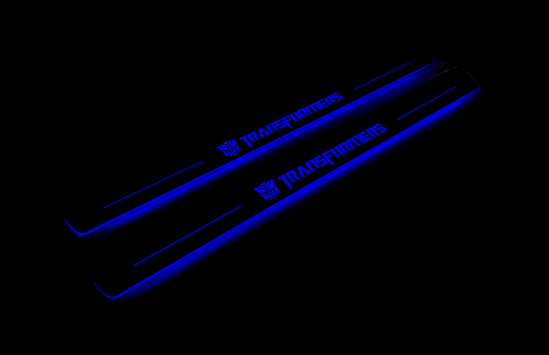 Chevrolet Camaro V 2009-2015 LED Door Sill With TRANSFORMERS Logo Chevrolet Led Door Sills opdesign
