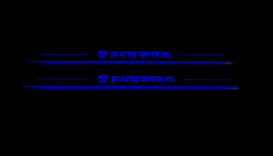 Chevrolet Camaro V 2009-2015 LED Door Sill With TRANSFORMERS Logo Chevrolet Led Door Sills opdesign