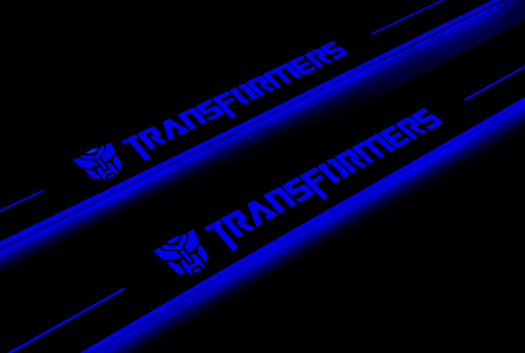 Chevrolet Camaro V 2009-2015 LED Door Sill With TRANSFORMERS Logo Chevrolet Led Door Sills opdesign