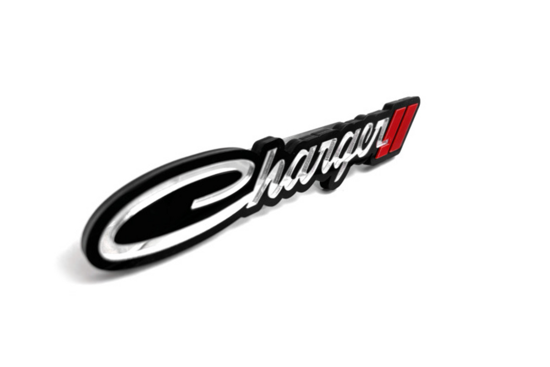 DODGE Charger Radiator grille emblem with Charger logo Dodge emblems decoinfabric