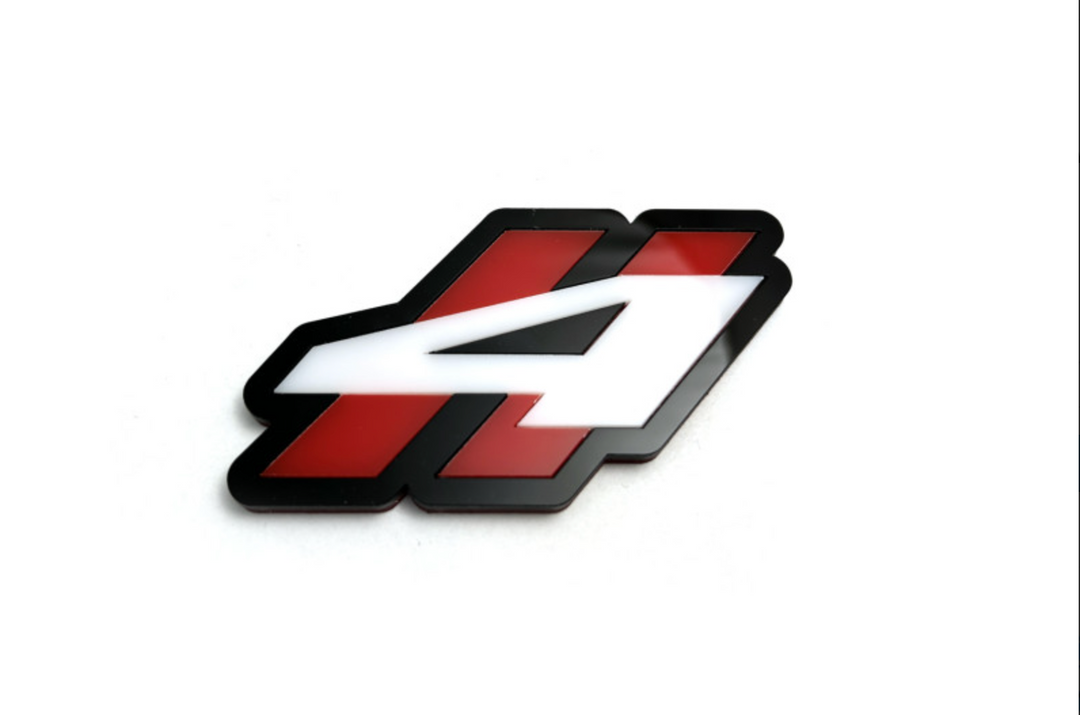 Dodge tailgate trunk rear emblem with 4WD logo Dodge emblems decoinfabric