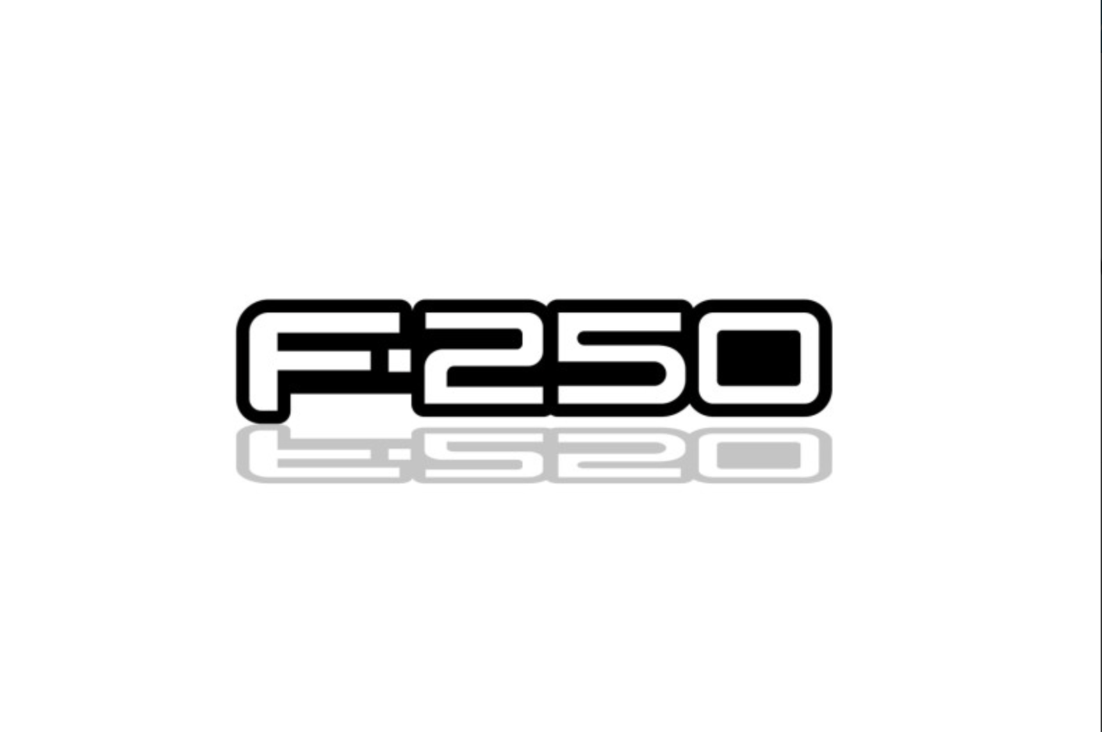 Ford F250 Radiator grille emblem with F250 logo (Type 2)