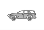Car Keychain for Toyota 4Runner VI 2024+ type STEEL Keychains opdesign