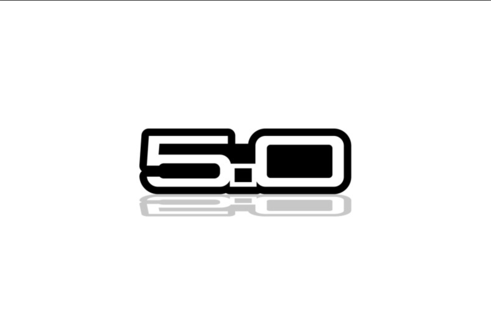 Ford Mustang VII tailgate trunk rear emblem with 5.0 logo (type 2) Ford emblems decoinfabric