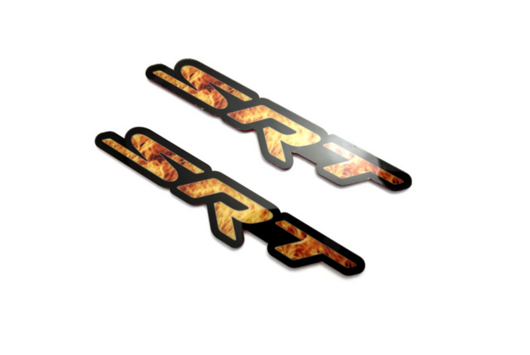 Jeep Emblem & Badges set with SRT Fire logo Jeep emblems decoinfabric
