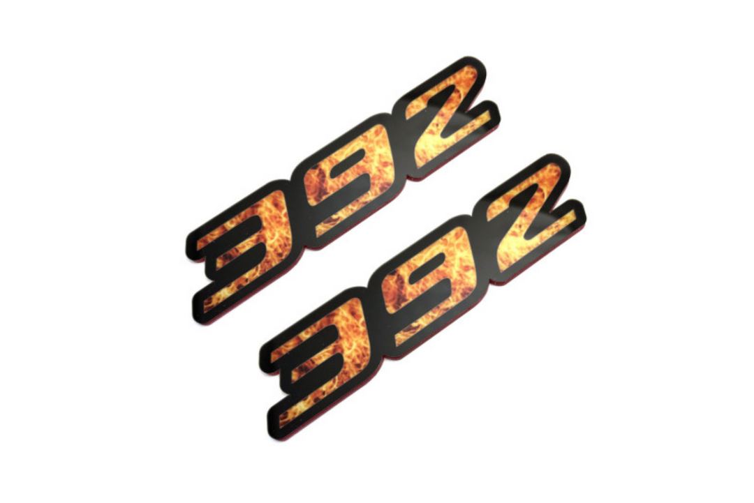 Chrysler emblem for fenders with 392 Fire logo Chrysler emblems decoinfabric