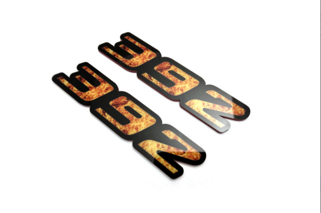 Chrysler emblem for fenders with 392 Fire logo Chrysler emblems decoinfabric