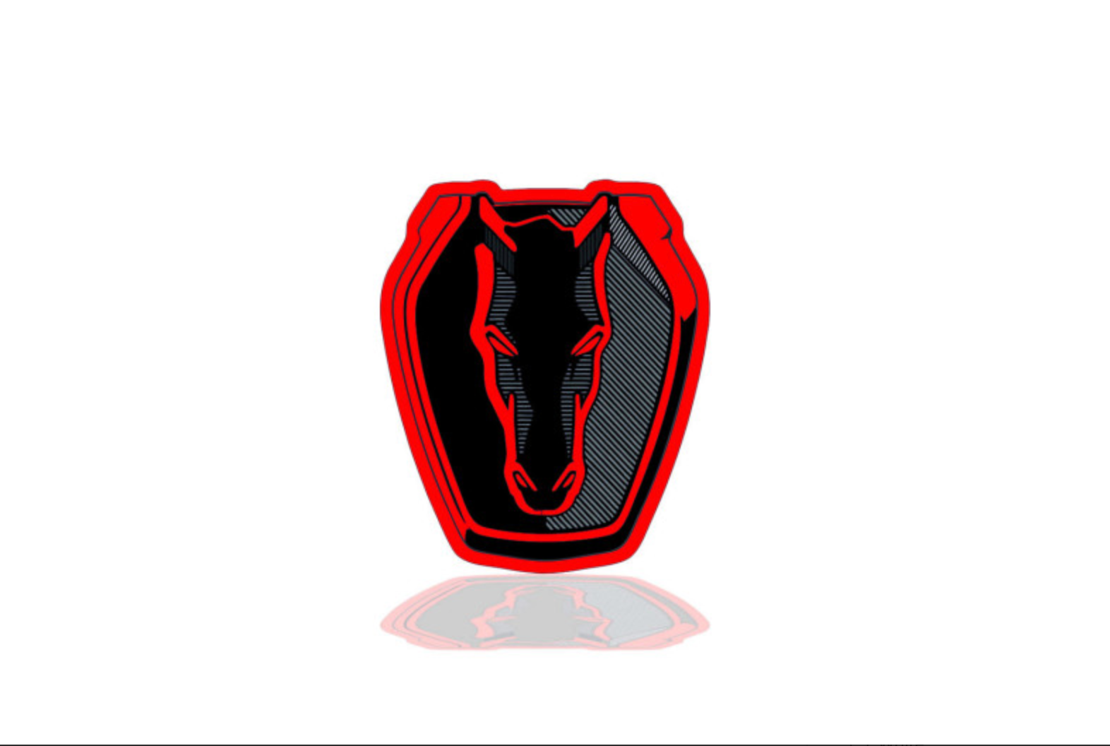 Ford Mustang tailgate trunk rear emblem with Mustang Dark Horse logo Ford emblems decoinfabric