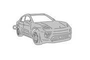 Car Keychain for Porsche Macan II 2024+ (type 3D) Keychains opdesign