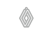 Car Keychain for Renault new logo - (type LOGO) Keychains opdesign