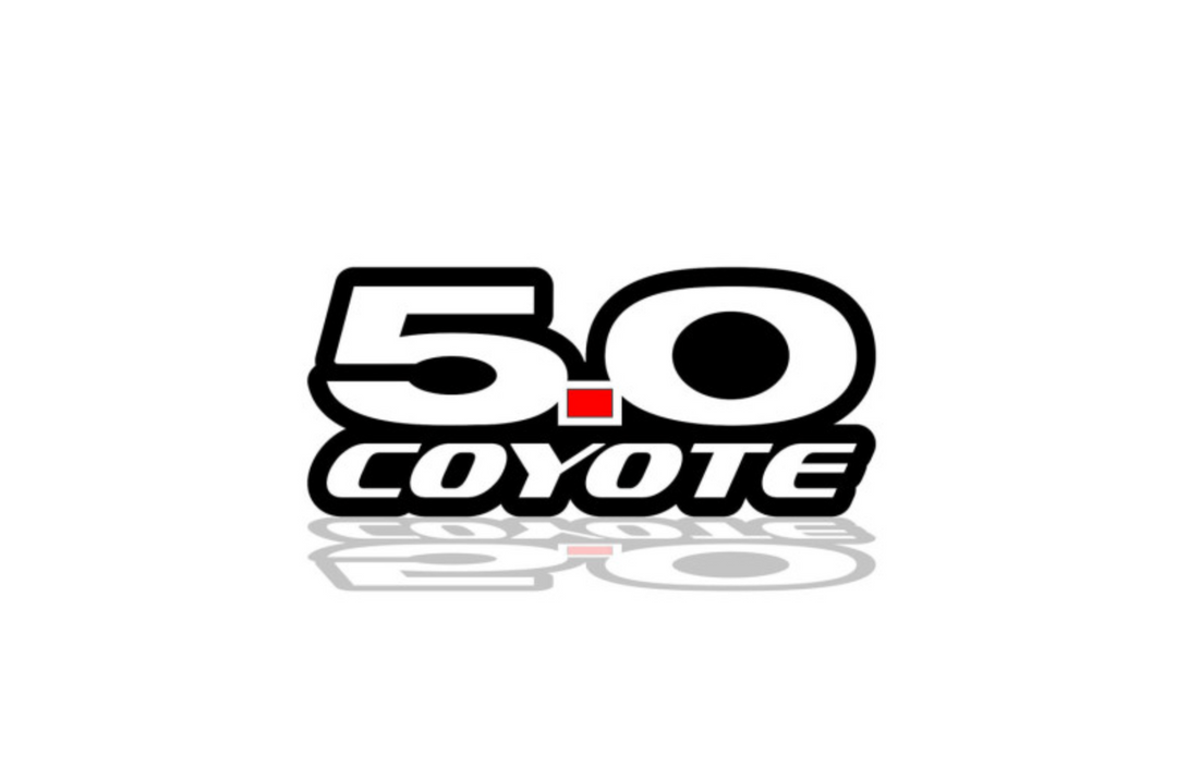 Ford Mustang tailgate trunk rear emblem with 5.0 Coyote logo (type 2) Ford emblems decoinfabric