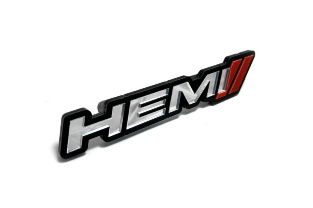 DODGE Radiator grille emblem with Hemi + Dodge logo Dodge emblems decoinfabric
