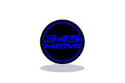 DODGE Radiator grille emblem with 345 HEMI logo (Type 4) Dodge emblems decoinfabric