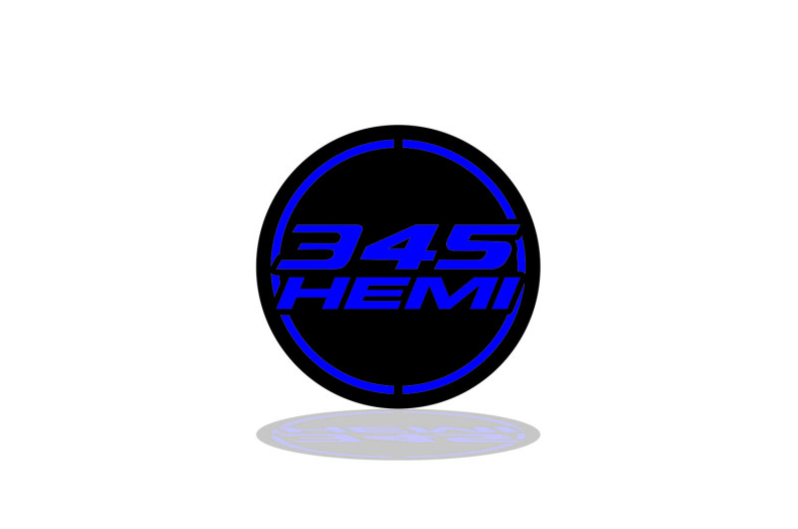 Dodge tailgate trunk rear emblem with 345 HEMI logo (Type 4) Dodge emblems decoinfabric