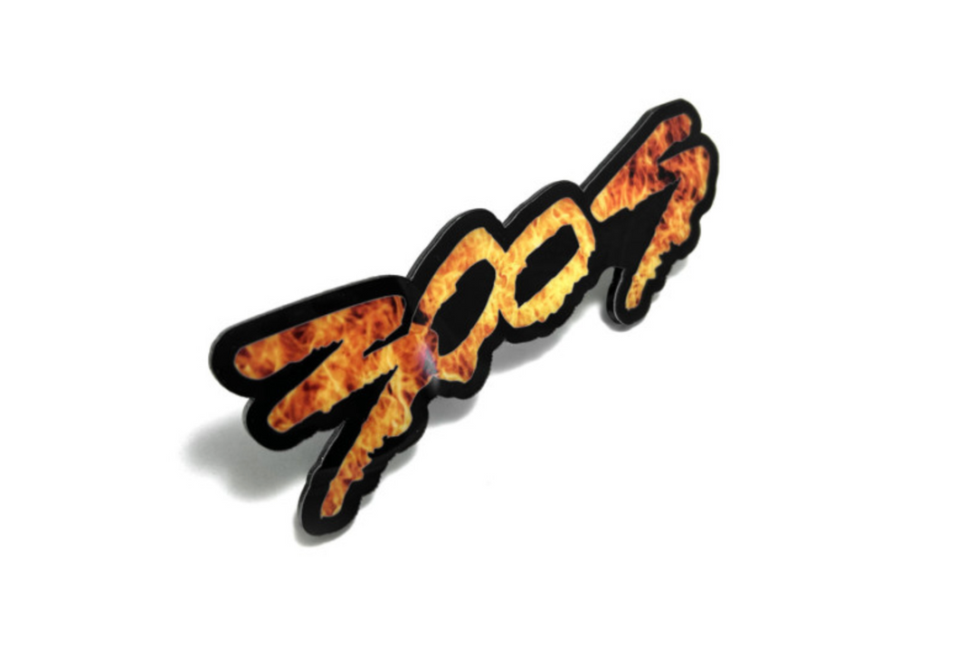 Chrysler Radiator grille emblem with 300S Fire logo (Type 2) Chrysler emblems decoinfabric